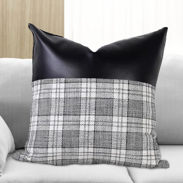 Leather & Cotton Pillow Covers – 23x22 Inch Set of 2 | Styleva
