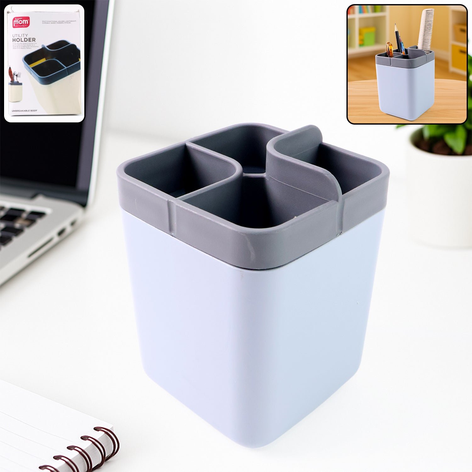 Multi-Compartment Desk Organizer – Durable & Space-Saving Holder