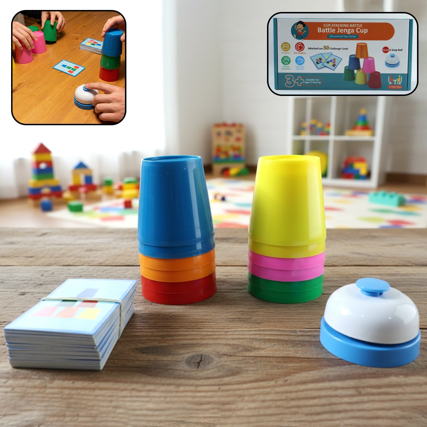 Cup Stacking Game Set – Boost Kids' Coordination & Fun