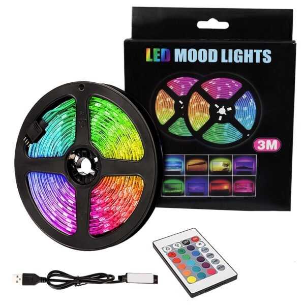 RGB LED Strip Lights – 3M Multi-Colour USB with Remote | Indo Glow