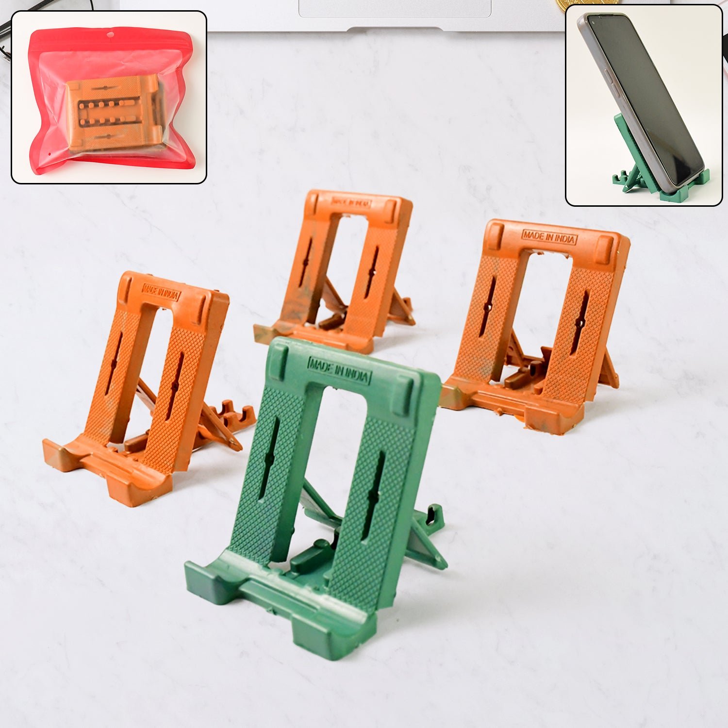 Adjustable Foldable Phone Stand 4-Pack – Multi-Angle Mobile Holder
