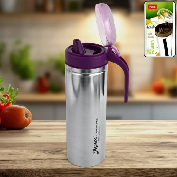 Stainless Steel Oil Pourer – 1000ml Durable Kitchen Dispenser