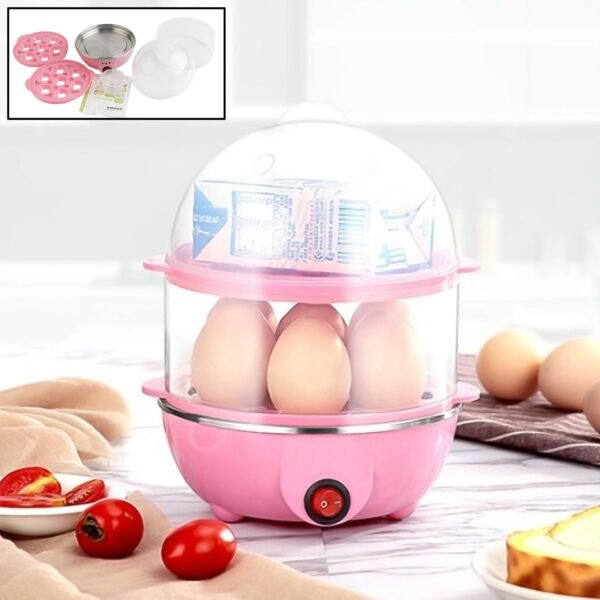 Electric Egg Boiler – 2 Layer Steamer & Poacher |