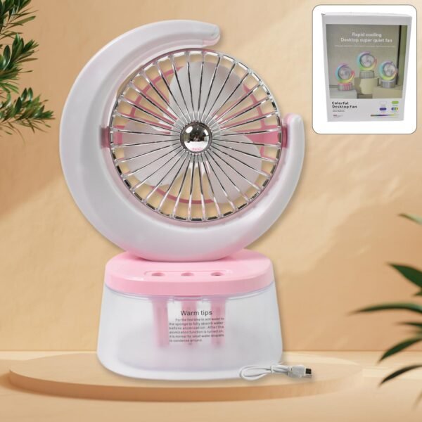 Portable Humidifying Fan – LED Light & USB | Airvanta
