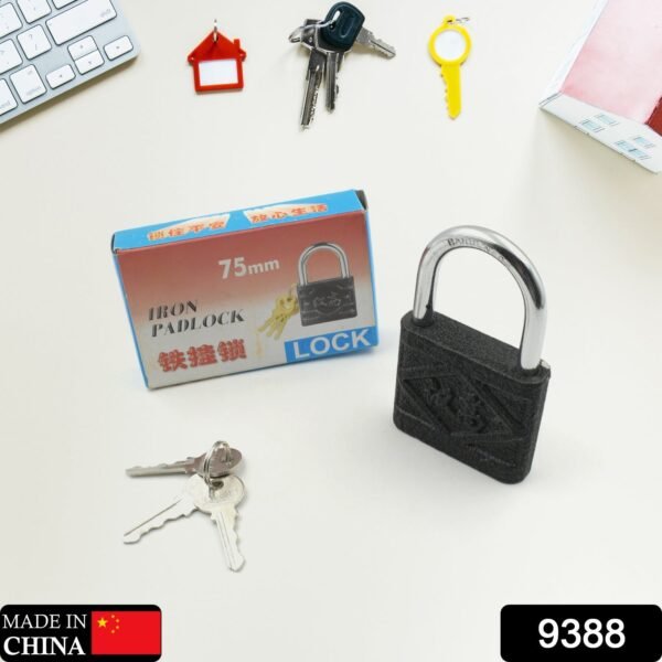 Iron Padlock – 75mm Brass Core, Waterproof & Anti-Theft | Safelix