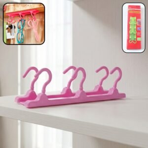 Multi-Purpose Hanging Organizer – 6 Durable Pink Hooks