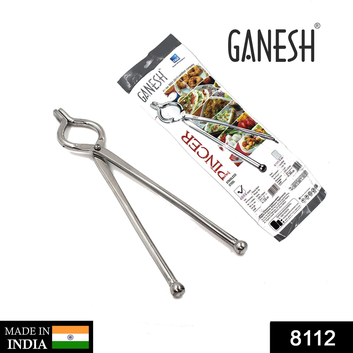 Stainless Steel Tongs – Unbreakable 8mm Goti Sansi | Ganesh