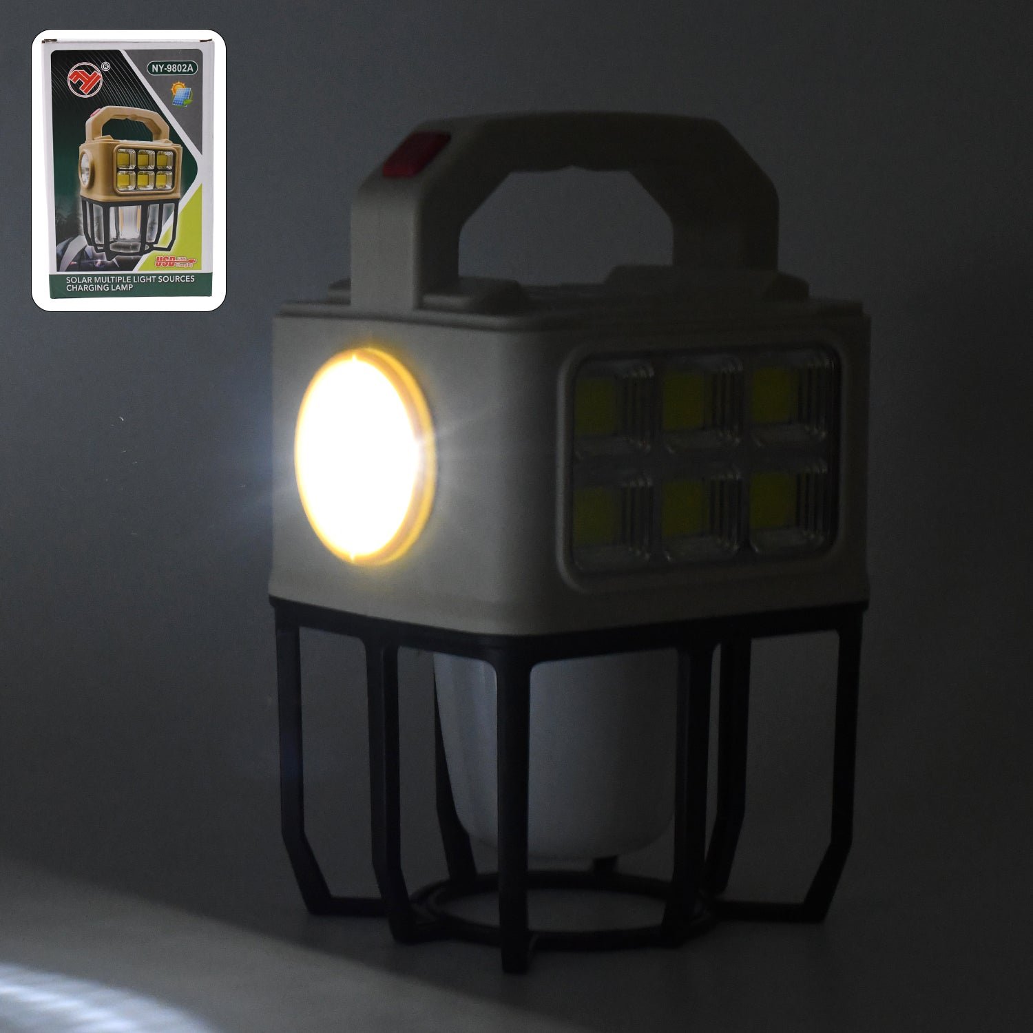 Solar Camping Lantern – Portable with 3 Light Modes & USB Charging