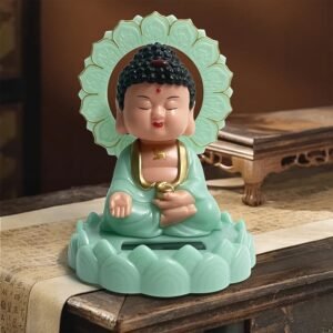 Solar Buddha Statue – Eco-Friendly Moving Head Decor | Styleva