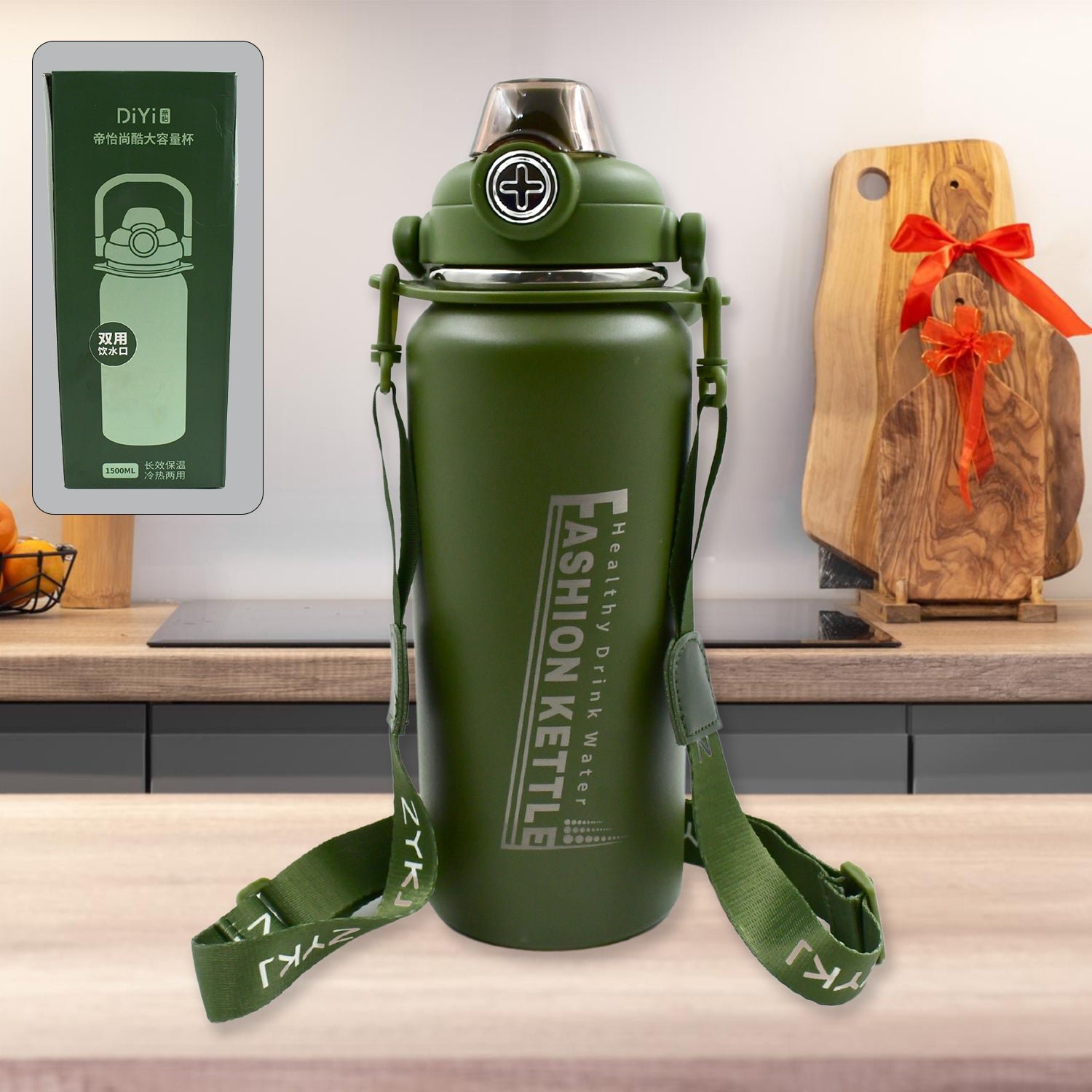 Insulated Water Bottle – 1.5L Stainless Steel with Straw | Own Hydrate
