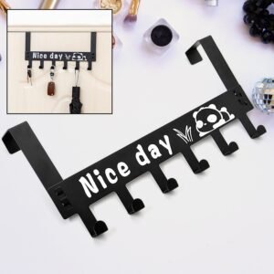 Over Door Hook Rack – 6 Heavy-Duty Carbon Steel | Indo Glow