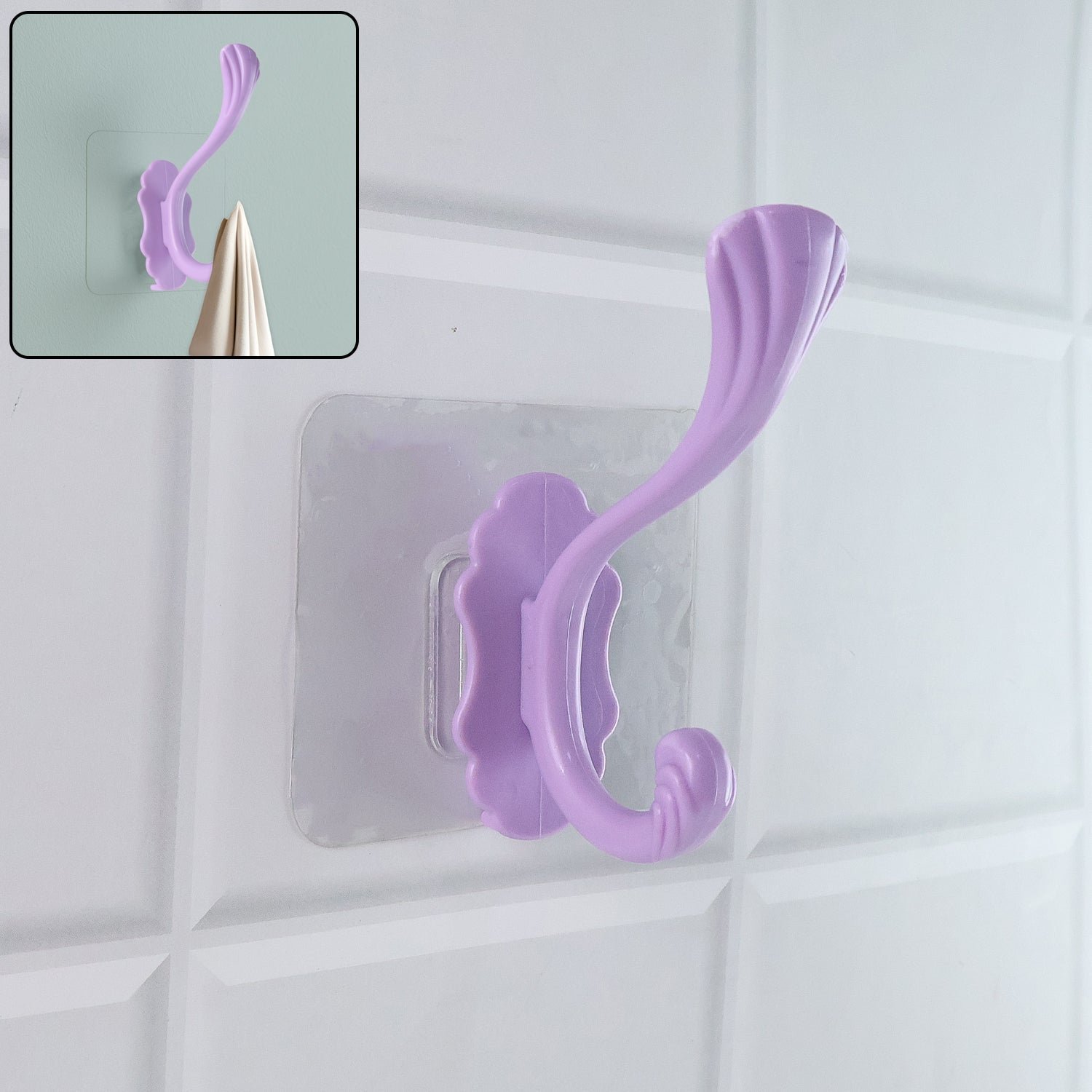 Self Adhesive Heavy Duty Wall Hook – No Drilling Needed