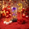 Glass Dome Rose Romantic Gift Set – Elegant LED Décor