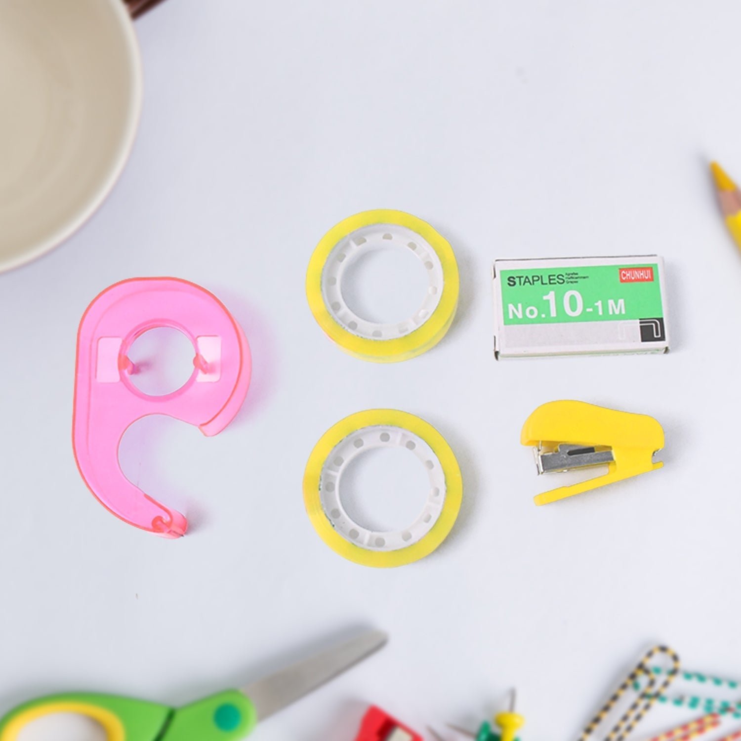 5-in-1 Stationery Kit – Compact Stapler & Sealing Tape Set
