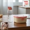 Plastic Lunch Box Set – Secure Lock Lid & Dual Compartments