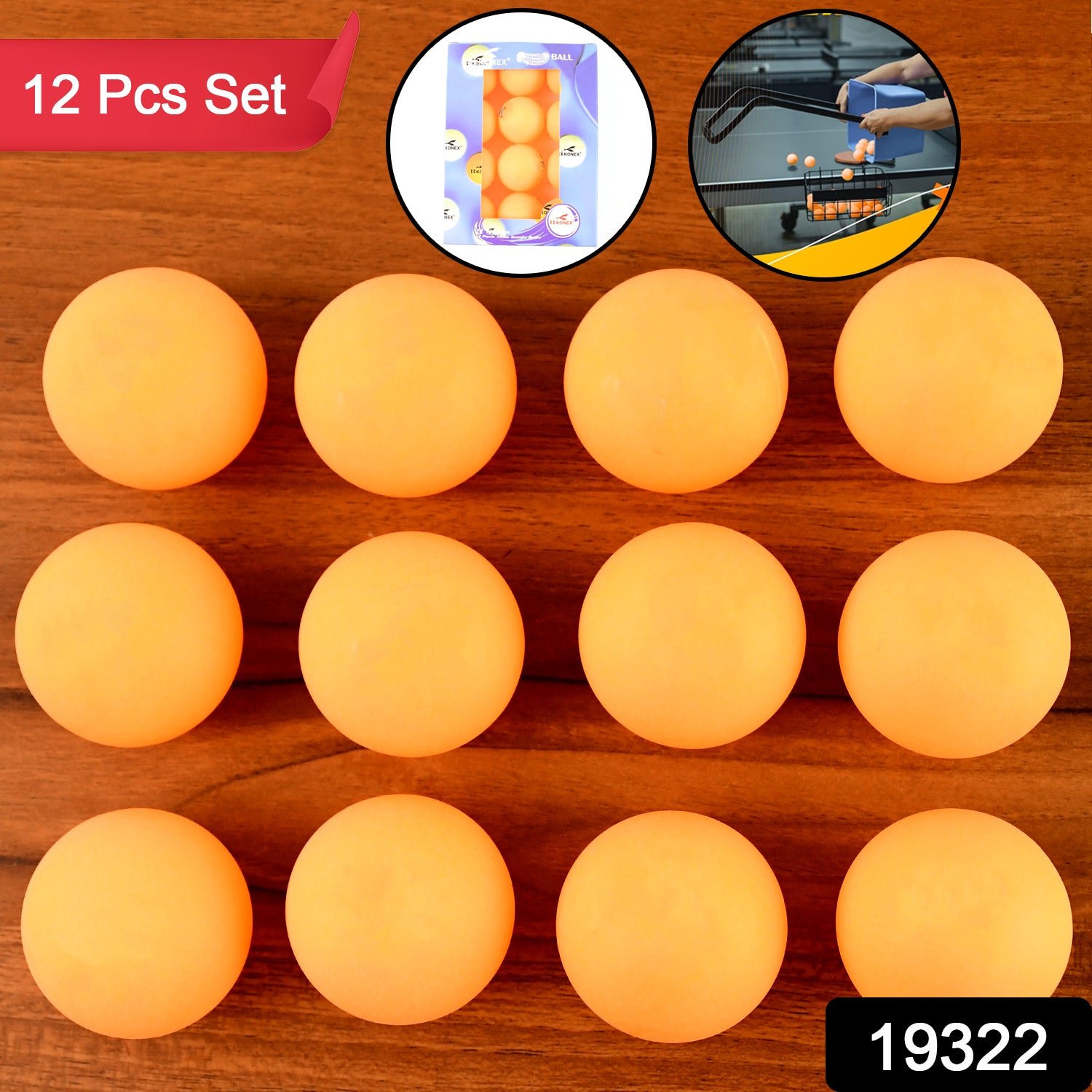 Table Tennis Balls – 3-Star Seamless Durable Set of 12