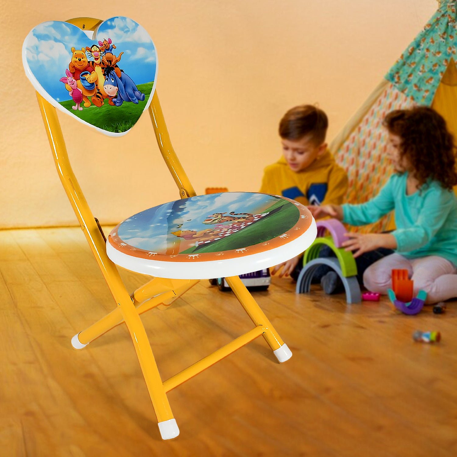 Kids Folding Chair – Heart Shape Cartoon Design | Little Fashionistas