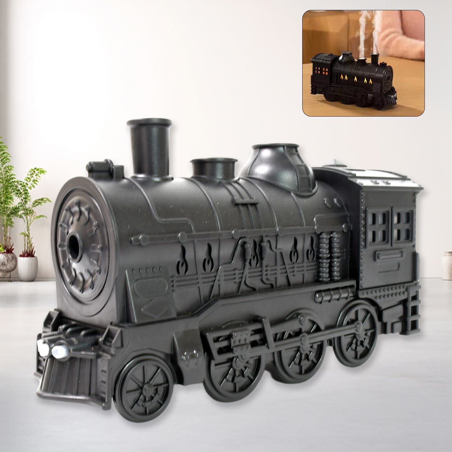 Portable Mini Humidifier – Retro Train Design with Night Light | Airvanta