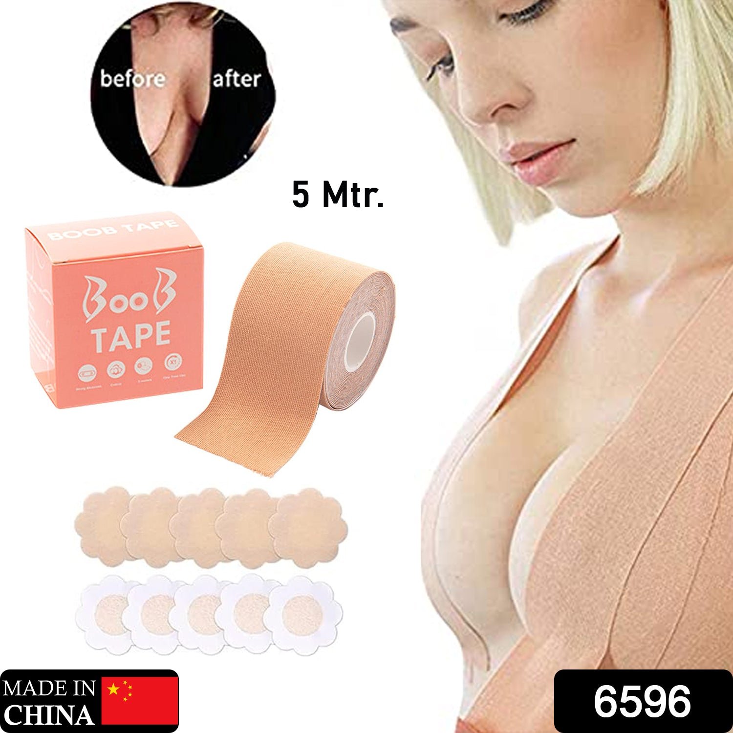 Boob Tape with Nipple Covers – Invisible Lift & Support | Velvet Wellness