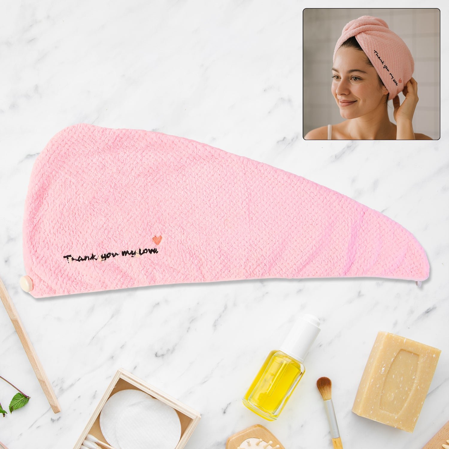 Microfiber Hair Drying Towel Wrap – Super Absorbent & Lightweight