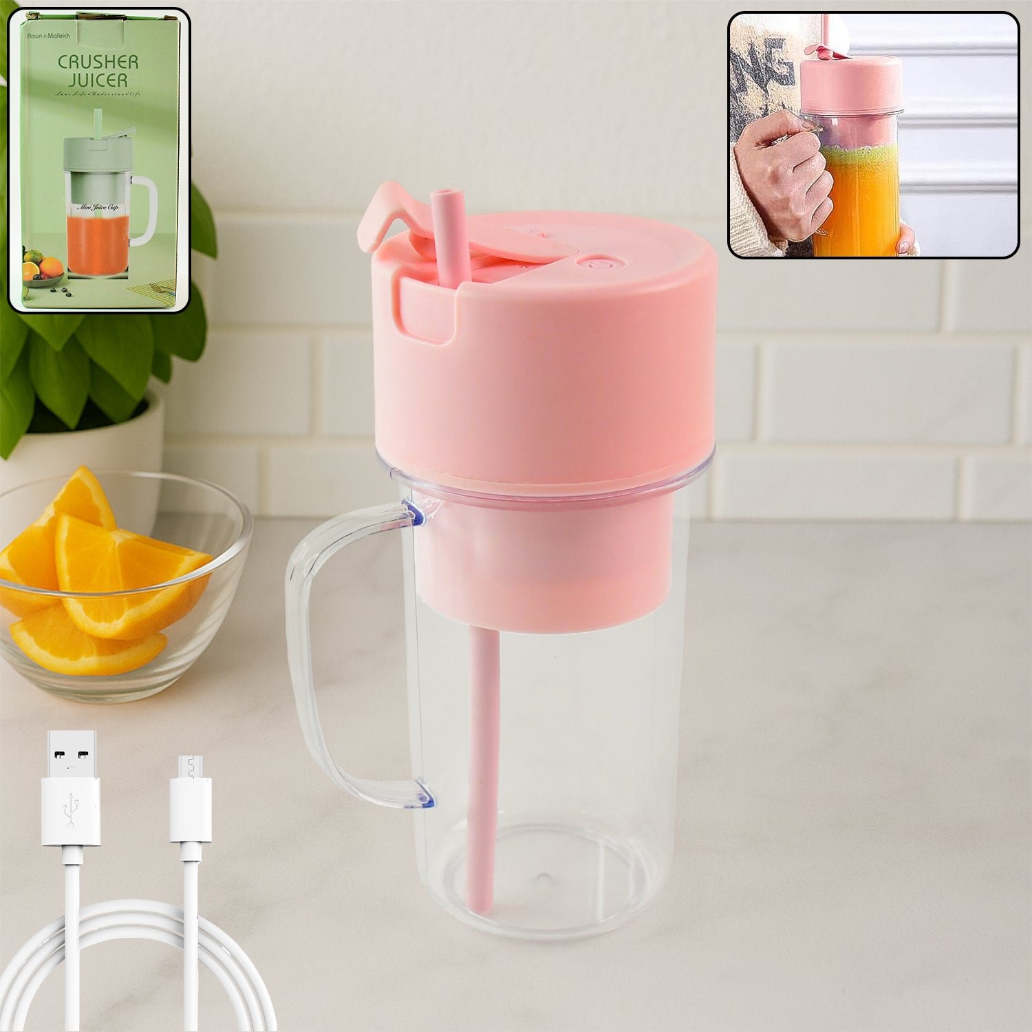 Portable USB Juicer – 420ml Rechargeable Blender | Siplix