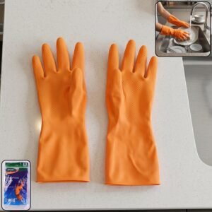 Waterproof Rubber Gloves – Reusable Kitchen & Household Protection