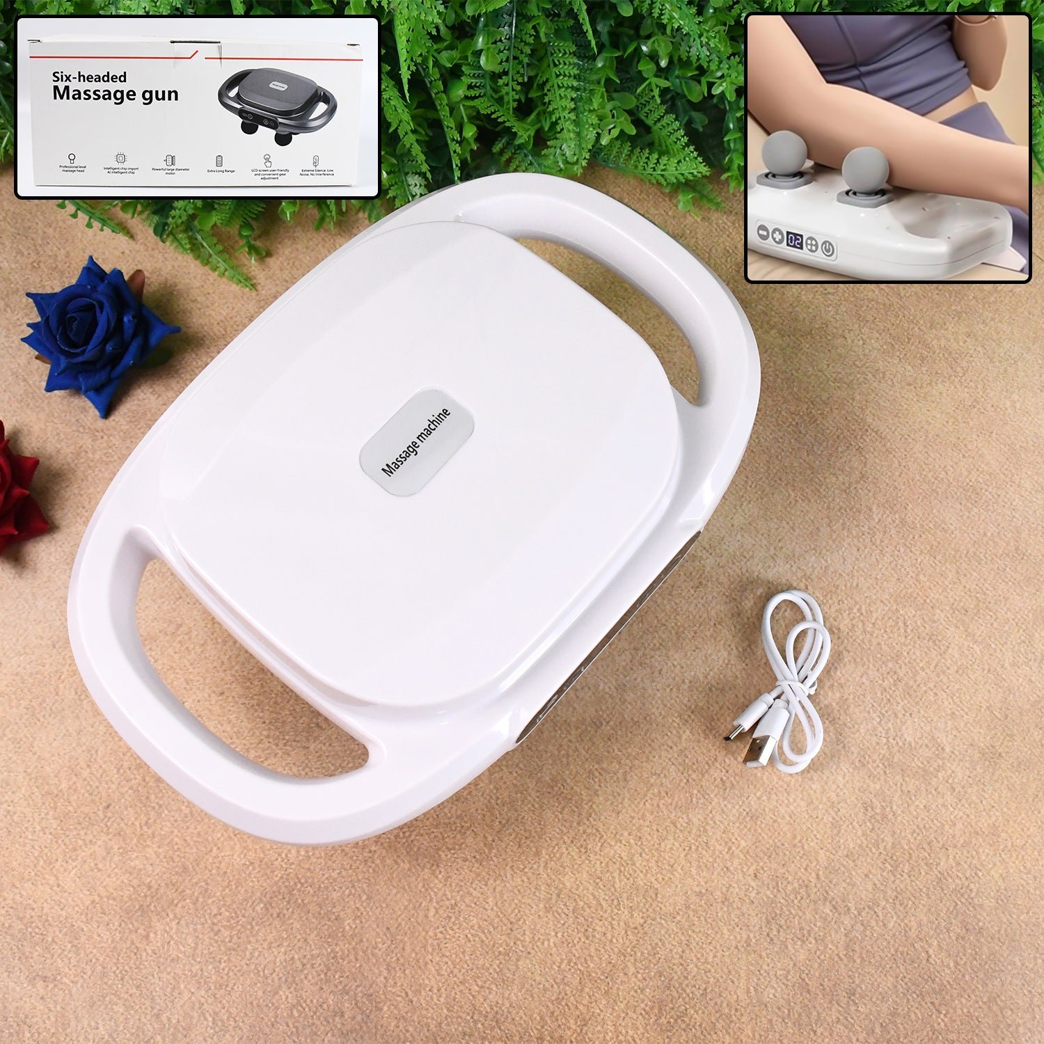 Massage Gun for Pain Relief – 6 Heads Deep Tissue Massager | FitFuzion