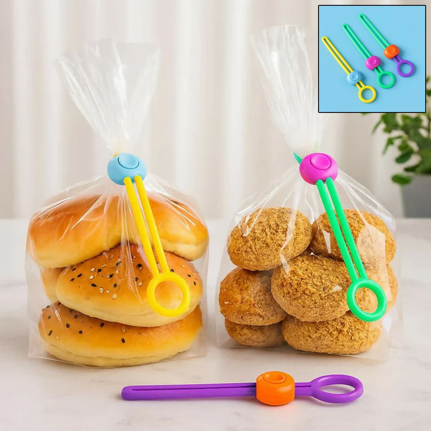 01_food-clip Silicone Food Bag Clips – Reusable Sealing Lock 3 Pack