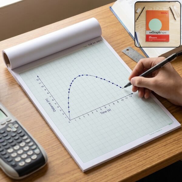 A4 Graph Paper Pad – Precise 1mm Square Grid for Technical & Academic Use
