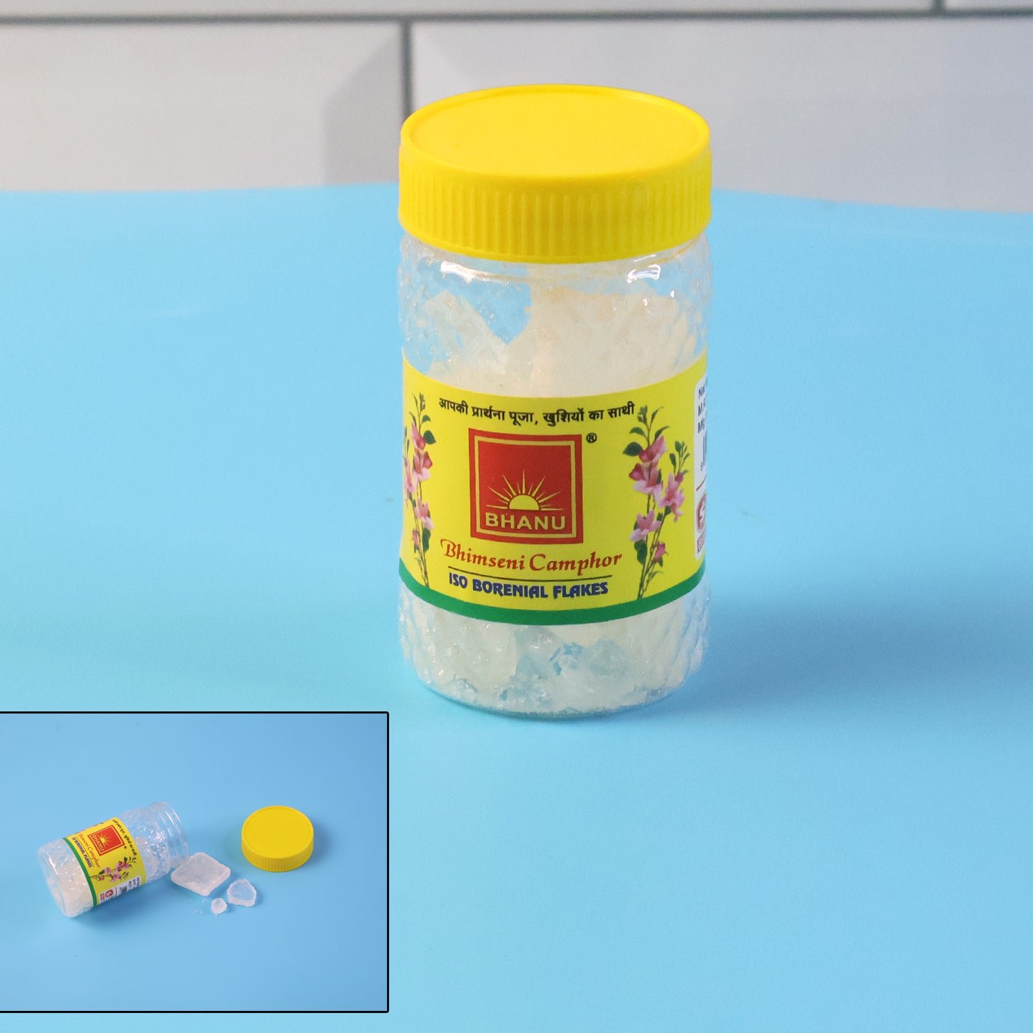 Bhimseni Camphor Flakes – Pure ISO Borneol for Pooja & Air Purification