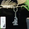 Shivling Keychain – Elegant Silver Metal Design with Snake Motif