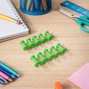 Green Push Pins – Strong Metal & Easy Grip for Notice Boards