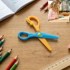 01_scissor Child-Safe Plastic Safety Scissors – Rounded Tips for Kids' Crafts