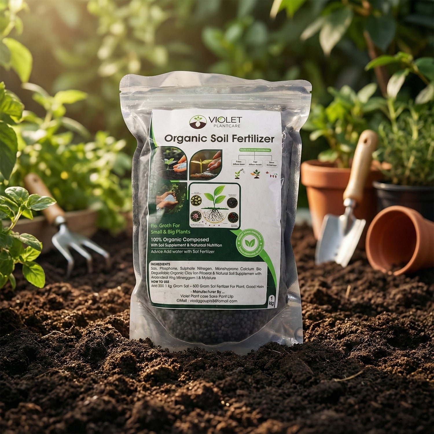 Organic Soil Fertilizer – Natural Compost for Healthy Home Gardening