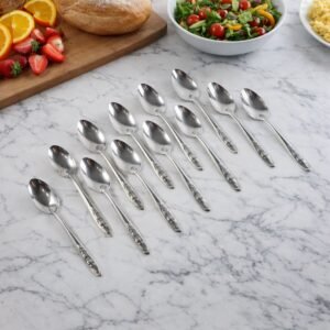 Stainless Steel Table Spoons Set – Elegant 12-Piece Dining Set