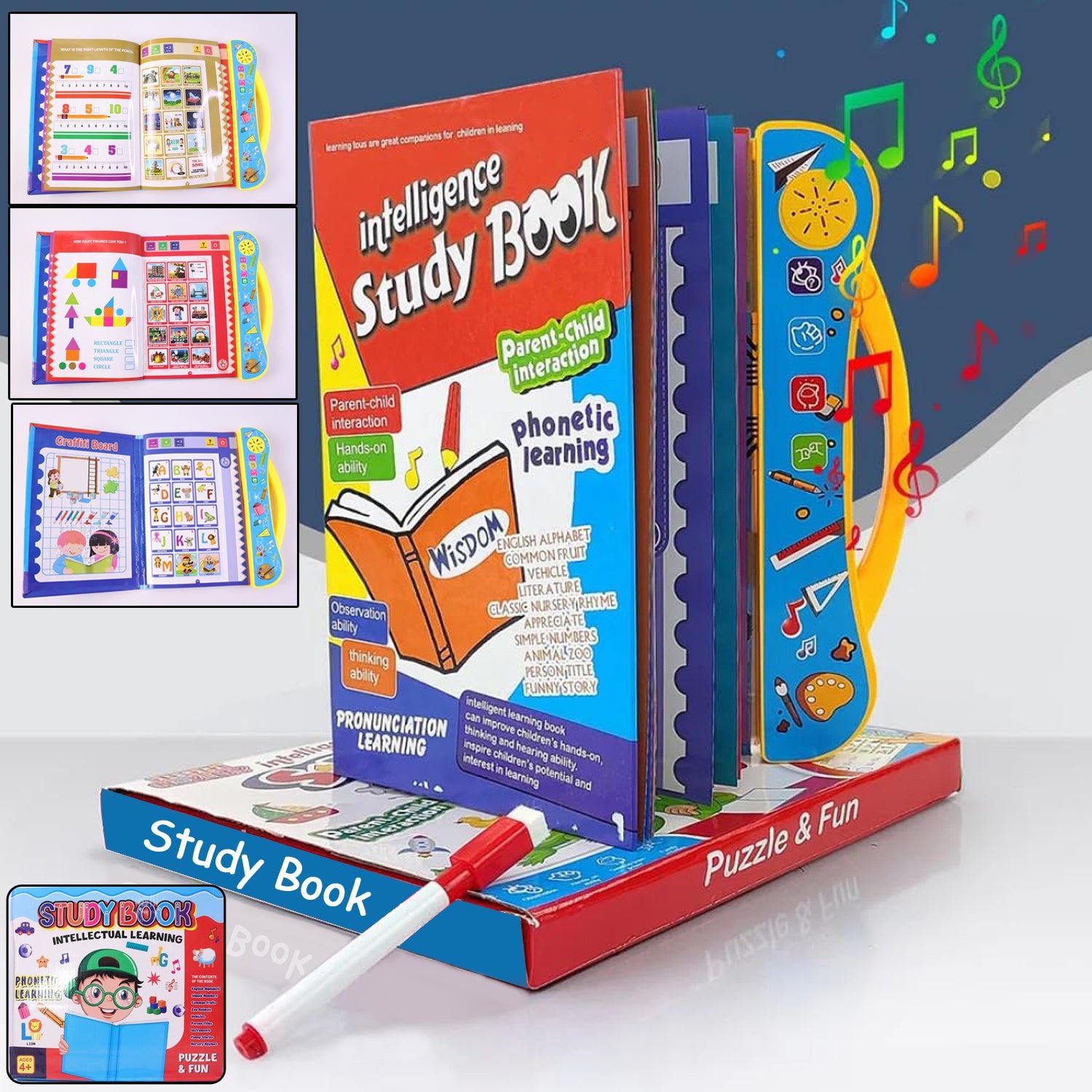 Kids Learning Book – Interactive Musical Alphabets & Numbers | Inventive Play