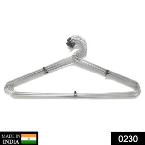 Stainless Steel Cloth Hanger (Set of 12) – Durable & Non-Slip | FreshAura Homeware