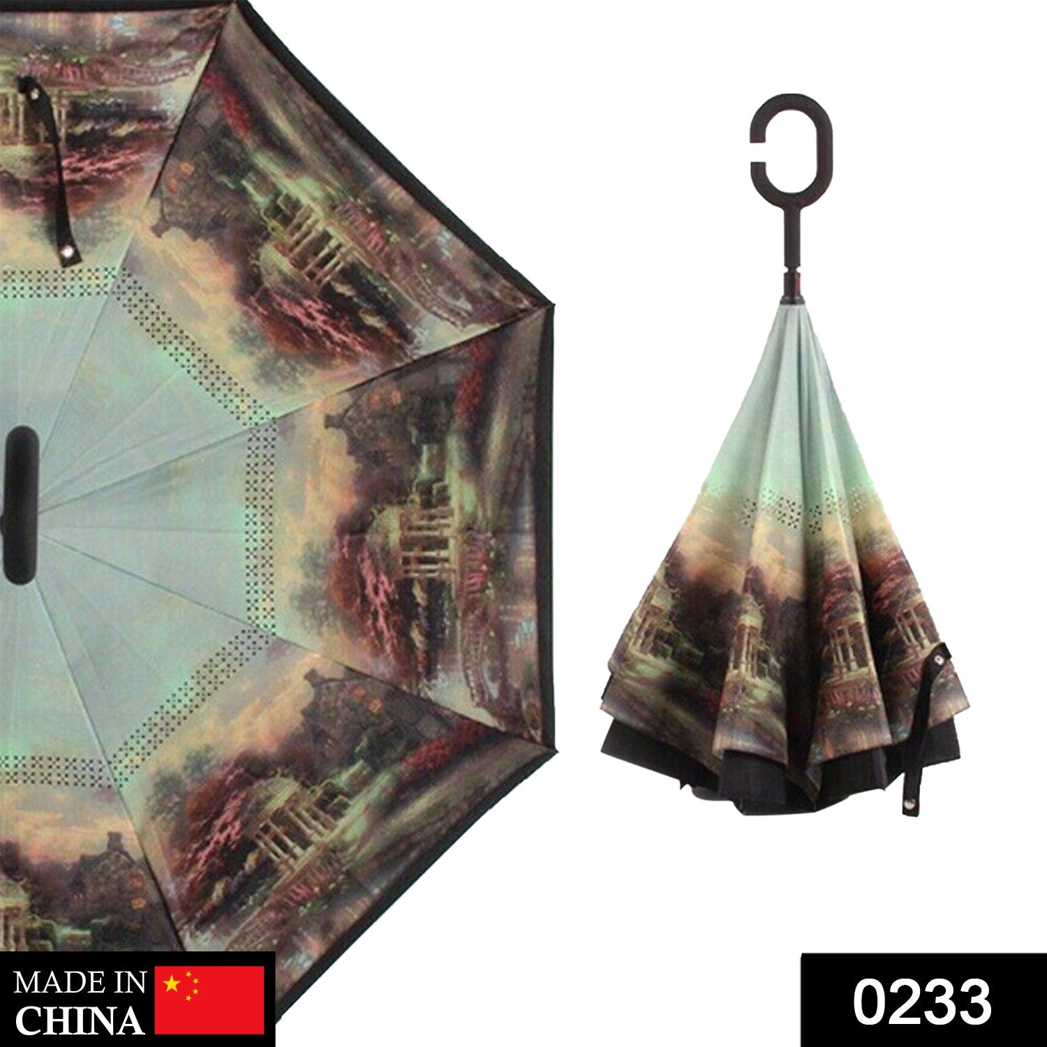 Reverse Umbrella Windproof Automatic Compact Travel