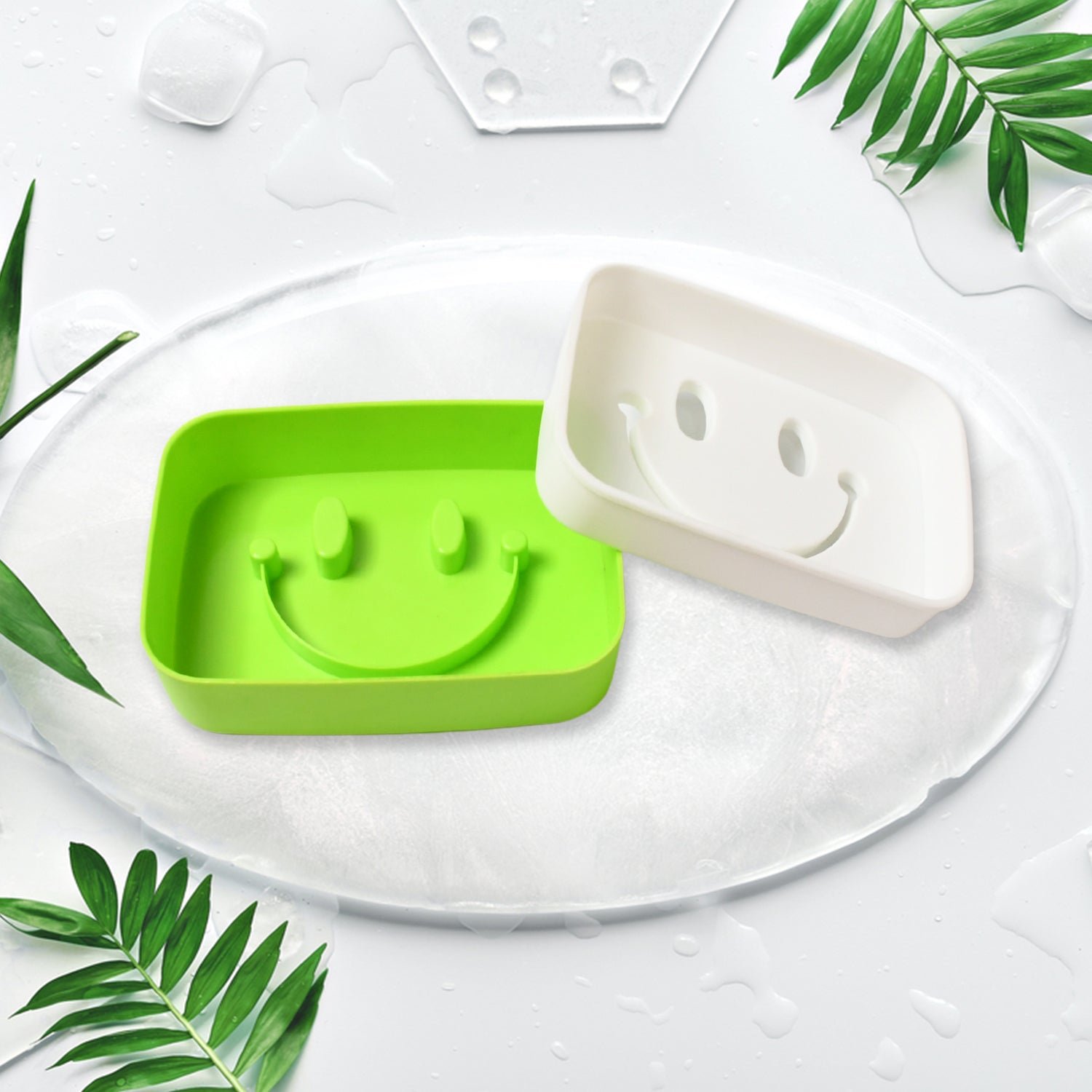 Portable Travel Soap Dish Box – Cute Smiley Face & Draining Design