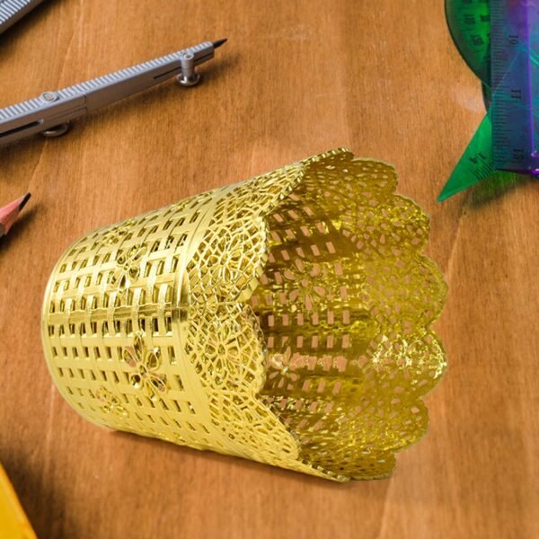 Makeup Brush Holder Metal Mesh Desk Organizer Stand for Vanity (1 Pc)