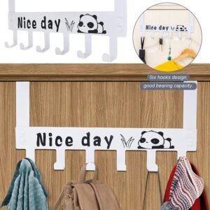 Over Door Hook Rack – 6 Heavy-Duty Carbon Steel | Indo Glow