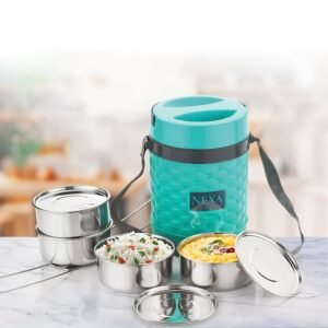 Insulated Tiffin – Stackable Stainless Steel Lunch Box | Nekza