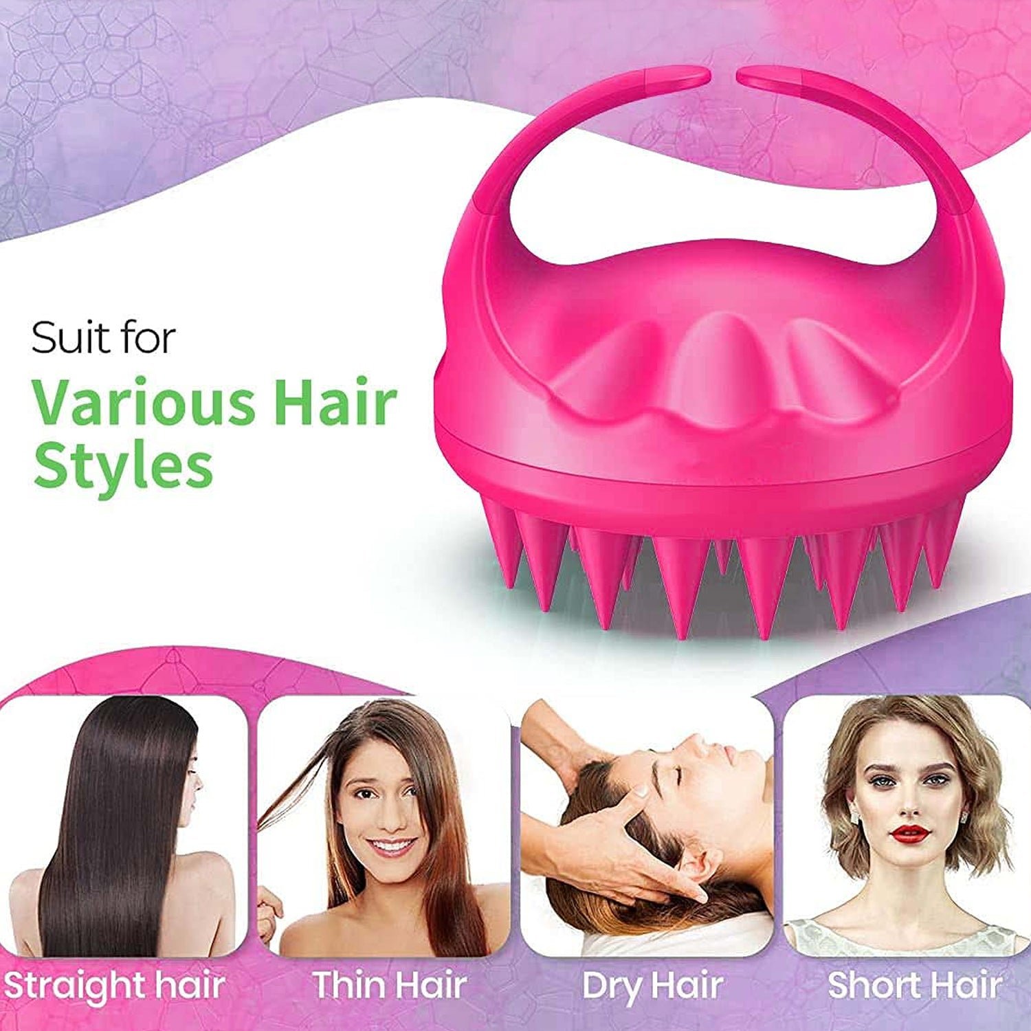 Scalp Massager Comb – Soft Silicone Brush for Hair Health | Velvet Wellness
