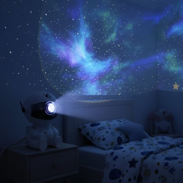 Astronaut Galaxy Star Projector – Remote-Controlled Night Light