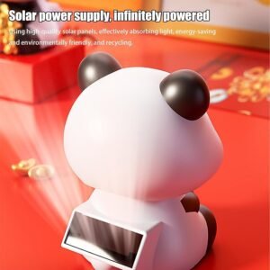Solar Panda Car Decor – Moving Dashboard Showpiece | Velvet Wheels