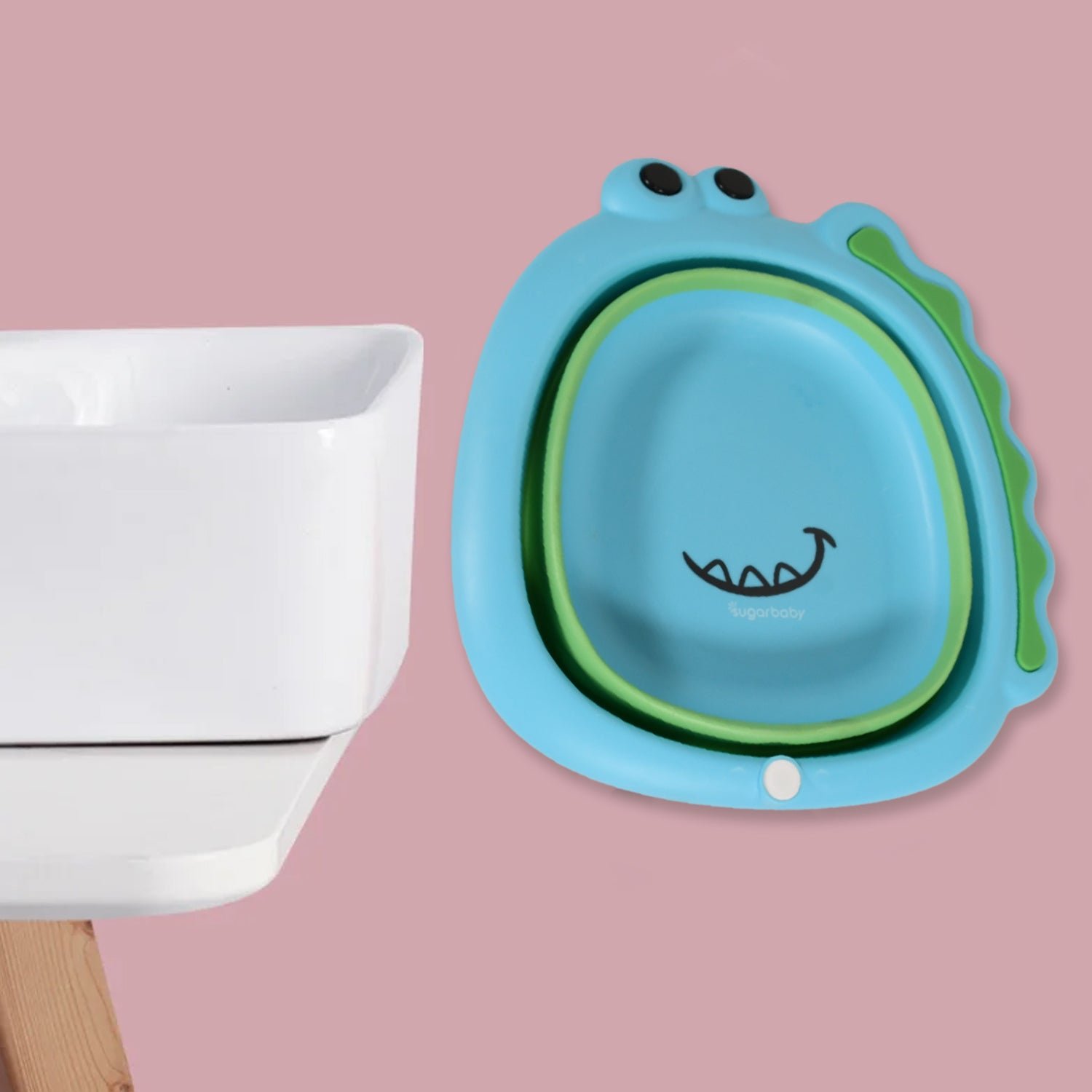 Foldable Baby Wash Basin – Space-Saving Frog Design | Bath Verse