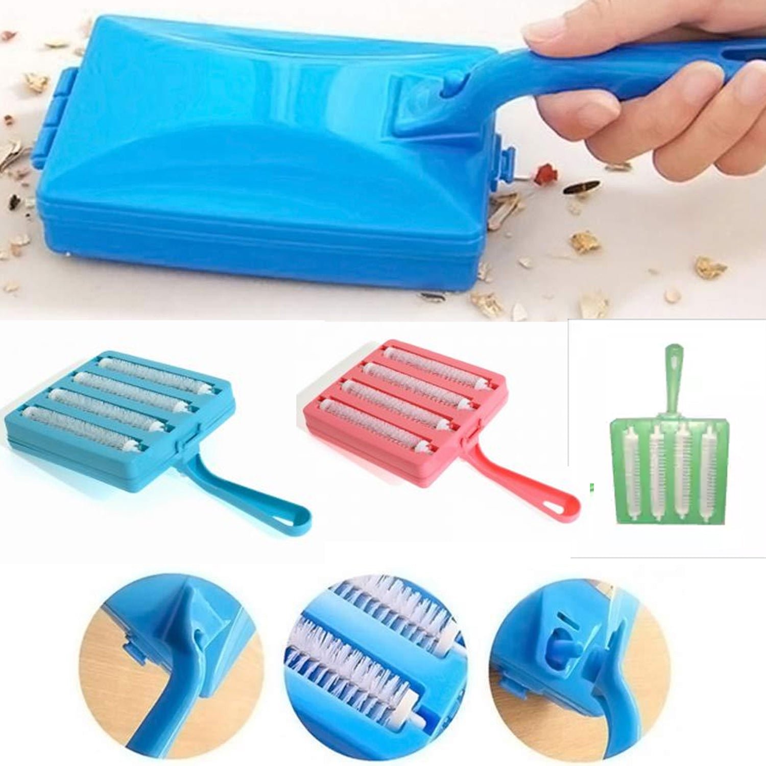 Handheld Carpet Cleaner – Dust Crumb Collector Brush | Velvet Wipe