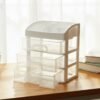 3 Layer Desktop Storage Organizer – Transparent Sliding Drawers