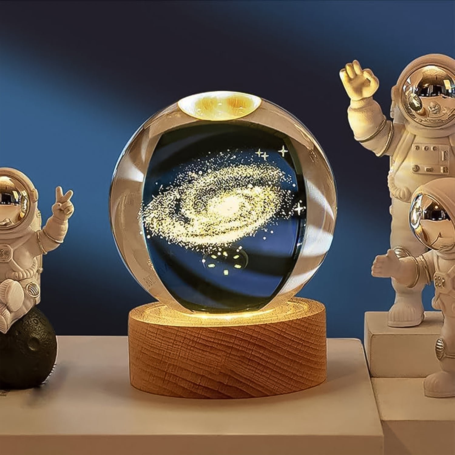 3D Crystal Ball Lamp – Magical Night Light & Elegant Decor