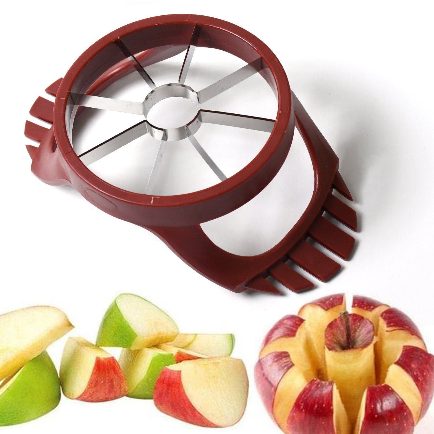 Apple Slicer – Stainless Steel Fruit Divider & Core Remover | Indo Glow